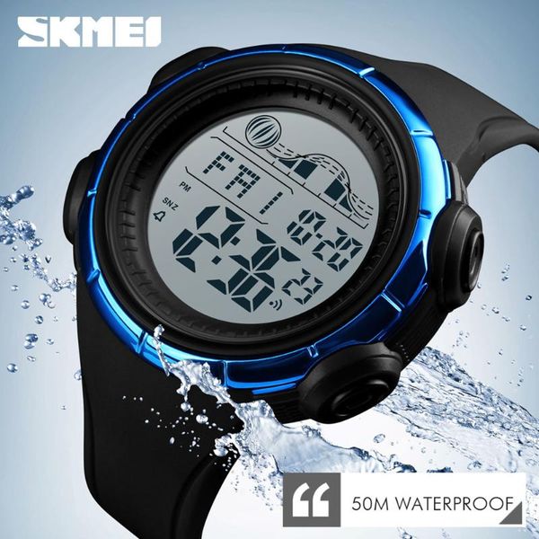 

wristwatches skmei sports watch men alarm clock outdoor 5bar waterproof digital countdown backlight relogio masculino 1379, Slivery;brown