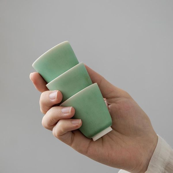 

cups & saucers luwu green ceramic tea cup handmade chinese 40ml