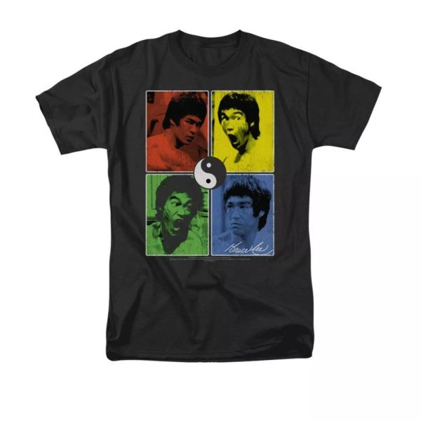 

bruce lee/enter color block t-shirt sizes s-3x new, White;black