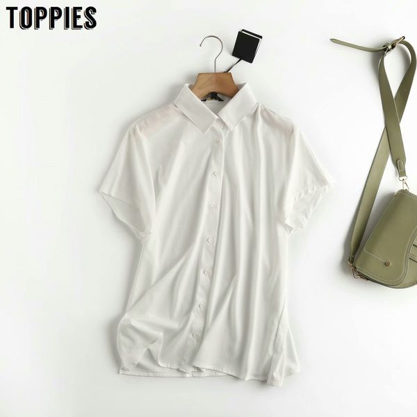 

ies women white blouse base shorts sleeve blouses soft 210412