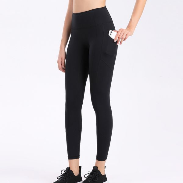 

luxury women's tracksuits cloth 2021 intensity nude peach hip fitns high waist tight pocket sports yoga pants for women, Gray