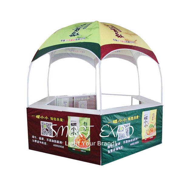 

store front advertising display tent with custom full color printing graphics