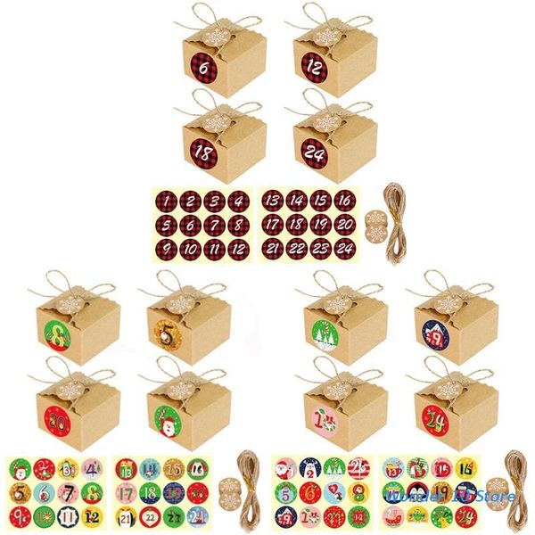 

christmas decorations candy bags gift boxes kraft paper bag for presents cookies kids children's portable