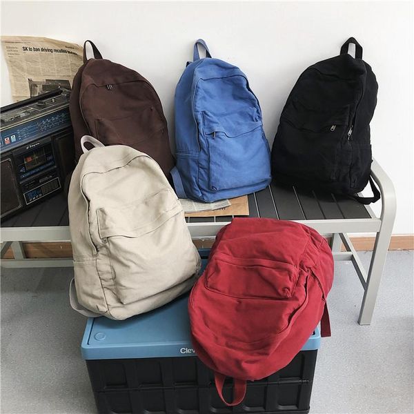 

backpack women waterproof nylon 2021 solid female travel daypack fashion shoulder bag school rucksack kawaii bags