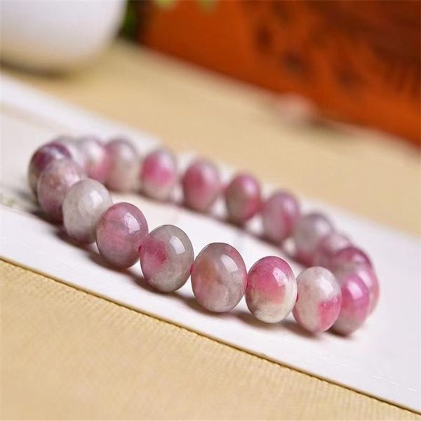

plum blossom tourmaline healing bracelet single loop crystal jewelry bead romantic casual yoga beaded, strands, Black