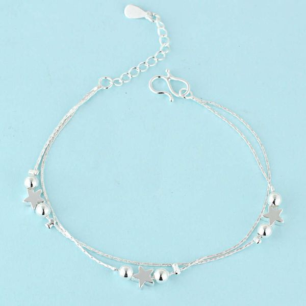 

hand catenary women's bracelet student hand ornament korean silver plated jewelry friend gift, Black