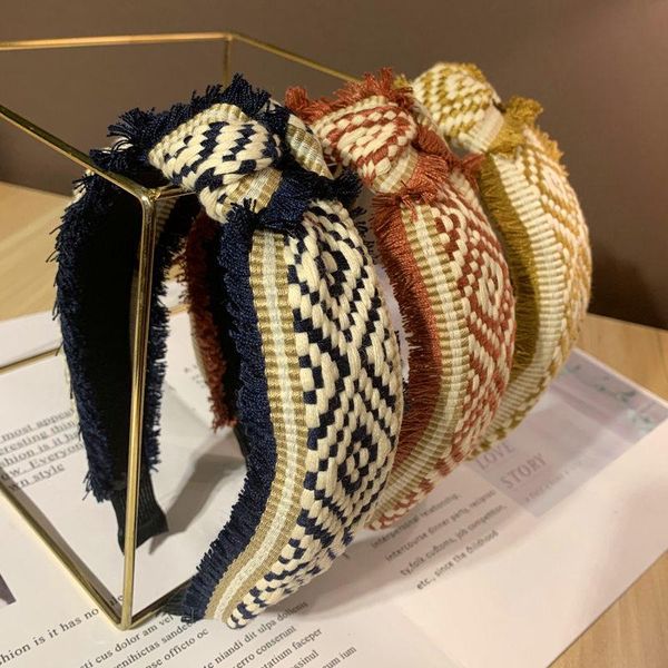 

hair accessories wide-brimmed headband headwear non-slip wild knitted press hairpin retro knotted face wash