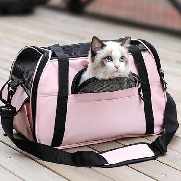 

cat carriers,crates & houses portable pet carrier folding single shoulder bag breathable carrying handbag for small dogs puppies cats messen