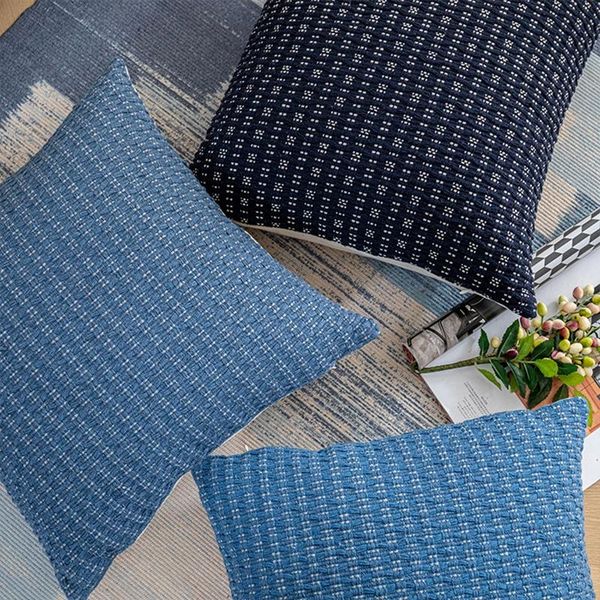 

cushion/decorative pillow woven cushion cover 45x45cm simple nordic fashion cotton hug pillowcase handmade home decoration for sofa living r