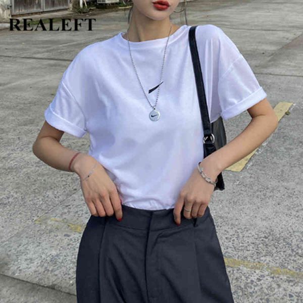 

summer cotton white women t-shirts print bottoming o-neck casual minimalism short sleeve female shirts 210428