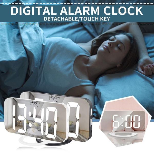 

other clocks & accessories led multifunctional mirror deskautomatic posensitive electronic clock charging digital alarm 2021 brand