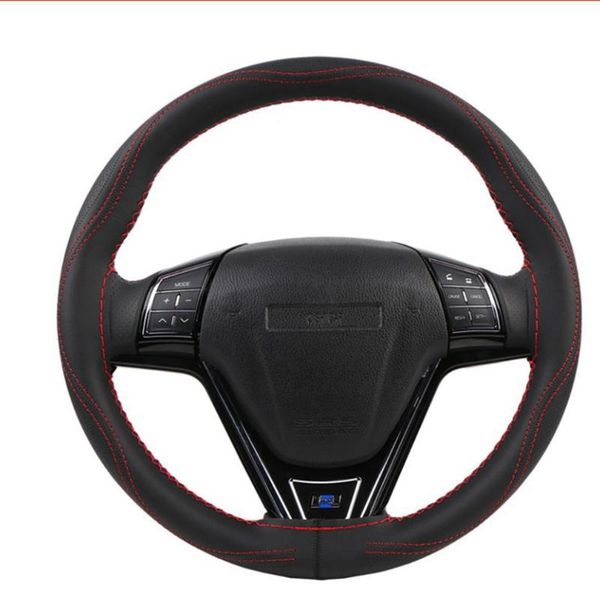 

steering wheel covers 36cm-38cm car microfiber leather cover hand-sewn interior accessories