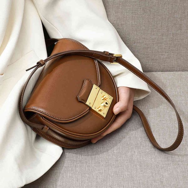 

bag 2021 new fashion women's messenger leather fashion autumn and winter shoulder bag saddle