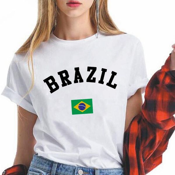 

plus size t-shirt brazil t-shirts women t shirts fashion clothes soft girl aesthetic short sleeve harajuku graphic tee drop, Black