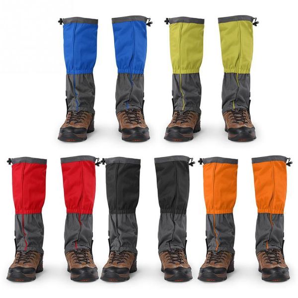 

arm & leg warmers pair legging gaiters legwarmers outdoor waterproof sports climbing hiking shoe boots cover for adult, Black