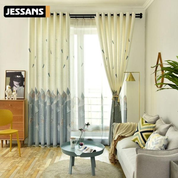 

curtain & drapes 2021 cotton and linen printing chinese bedroom living room el modern blackout fabric custom finished