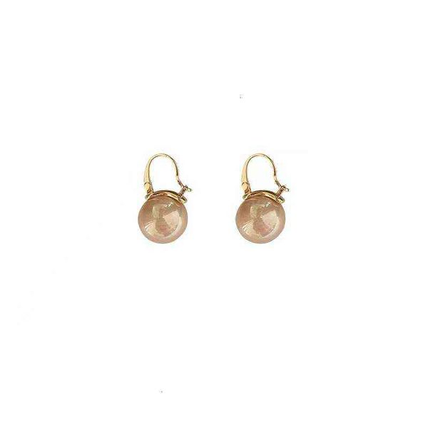 

temperament large pearl earrings korean version small fragrance versatile geometric earrings female fashion elegant celebrity, Golden