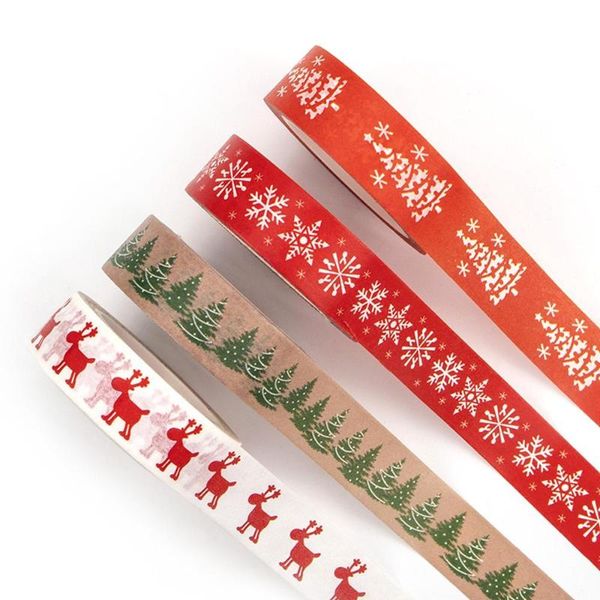 

gift wrap washi paper tape snowflake elk diy merry christmas xmas decorative adhesive year scrapbook sticker masking label tapes