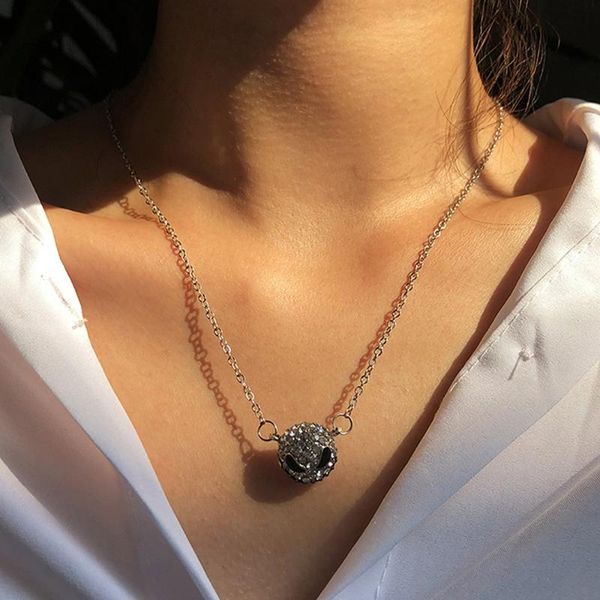 

pendant necklaces phyanic hallloween nightmare jack skull silver color crystal necklace cartoon gothic party jewelry for women gifts