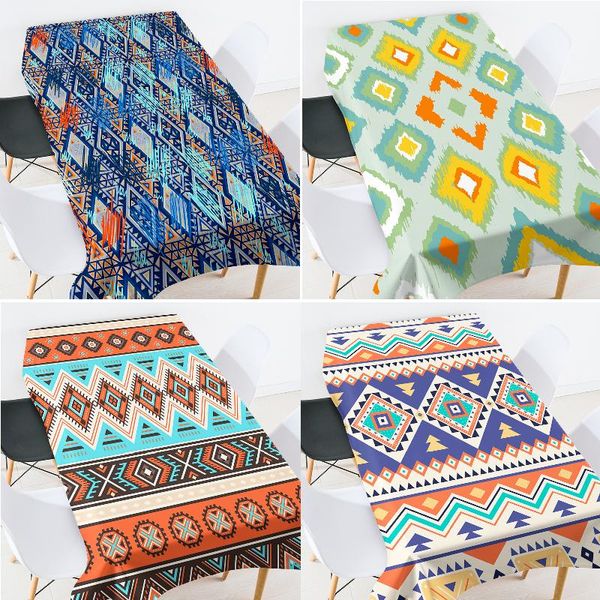 

table cloth color geometric stripes dinning decoration embroidered tablecloth coffee for living room set