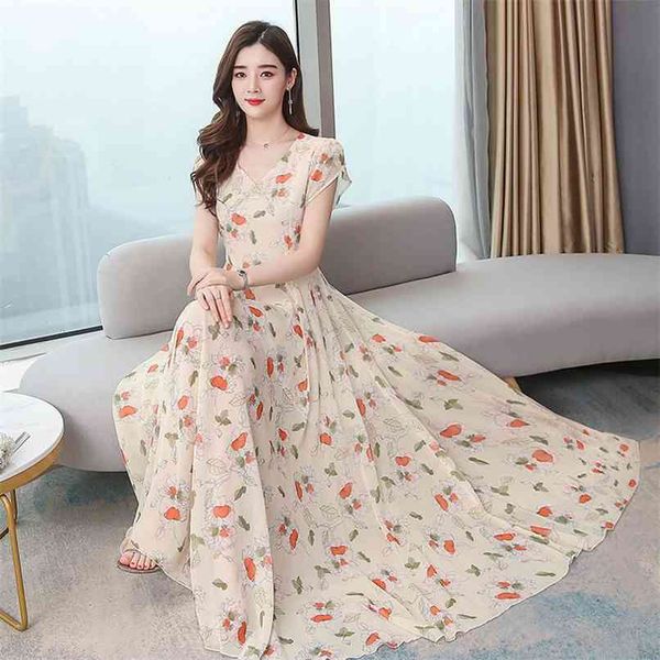 

sweet chiffon vacation maxi dresses summer vintage 4xl plus size sundress women elegant bodycon party vestidos 210528, Black;gray