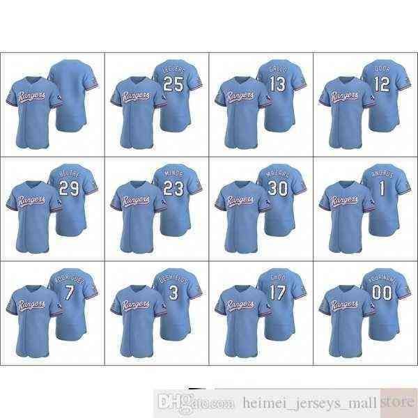 

2022 men baseball jerseys #12 rougned odor 1 elvis andrus 23 mike minor 13 joey gallo custom women youth kid authentic alternate jersey, Black