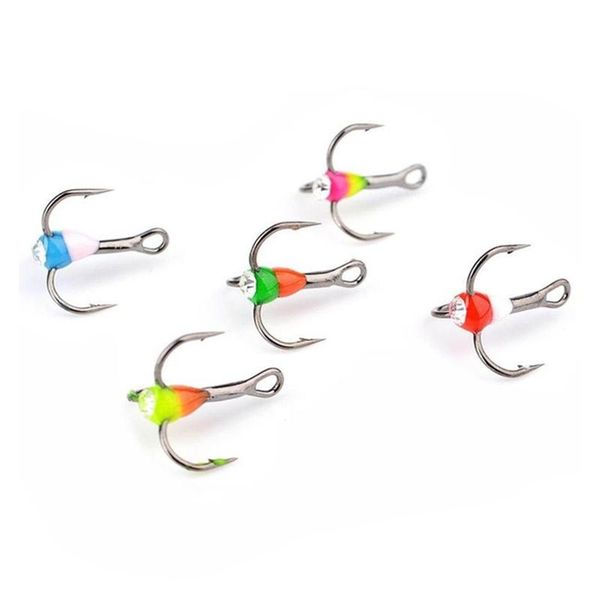 

12# winter ice fishing treble hook high carbon steel tackle tool hooks