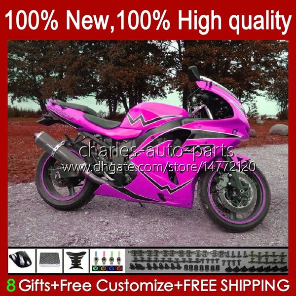 Kawasaki parlak pembe ninja için kaporta 636 600cc 600 CC ZX 6 R ZX-6R ZX600C 94-97 Vücut 50HC.133 ZX-636 ZX600 ZX6R 94 95 96 97 ZX636 1994 1995 1996 1997 Fairing Kiti