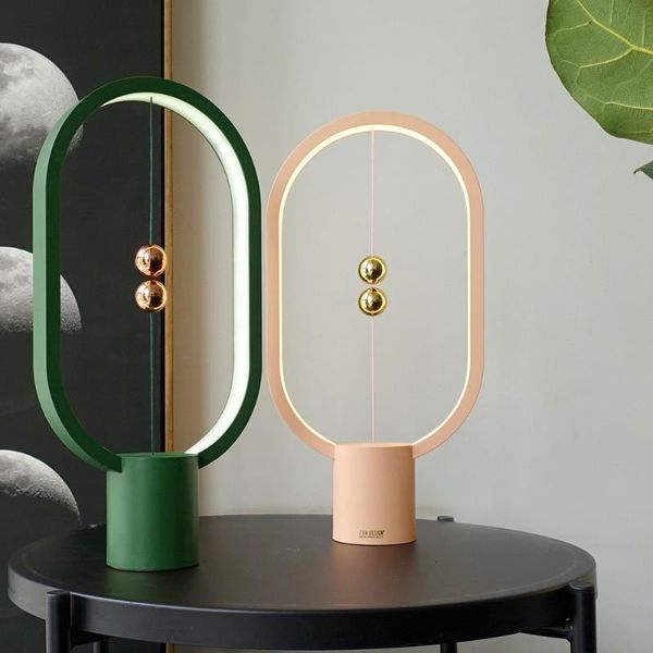 

table lamps 2021 color hengpro balance eye protection desk lamp led ellipse magnetic mid-air switch touch dimming night light home dÃ©cor