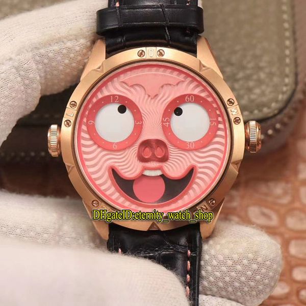 

eternity watches twf v4 latest upgrade konstantin chaykin joker pink piglet true moon phase dial nh35a automatic mens watch 18k rose gold st, Slivery;brown
