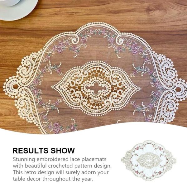 

table cloth 1pc retro lace embroidered placemat exquisite place mat er for home