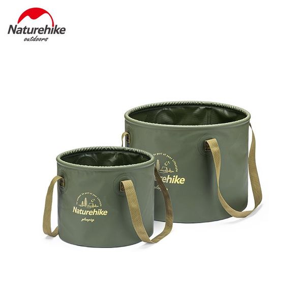 

naturehike camping portable 10l/20l water bucket ultralight foldable round outdoor fishing basin picnic storage washbasin bags