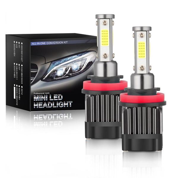 

car headlights 2pcs led headlight bulb h7 h11 h4 9005 9006 for m5 fog lamp 50w 6000k 5000lm high brightness light