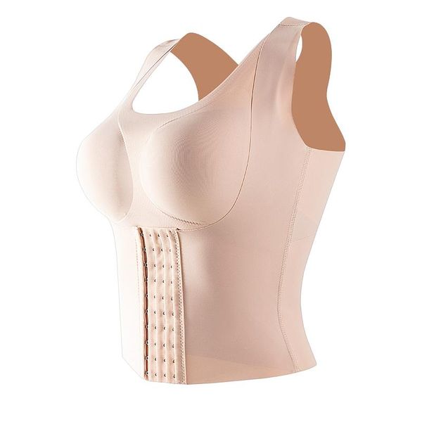 

waist trainer body shaper latex bra girdle posture corrector seamless underwear tummy shaperwear women fitness vest belly women's shape, Black;white