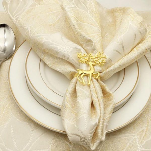 

napkin rings 6pcs holder alloy high-quality cute durable delicate deer ring