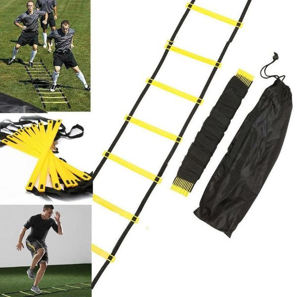 

golf training aids durable agility ladder speed soccer football fitness feet yellow ladder#30