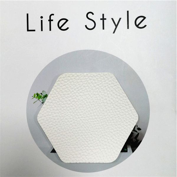 

table runner coasters for drinks leather with holder protect furniture damage round bar cup drink 7p