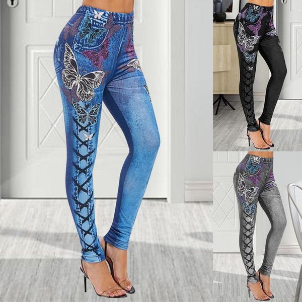 

push up seamless high waist warm jeans leggings women autumn and winter elastvic jeggings pants leggins stretch well 2021 yoga outfit