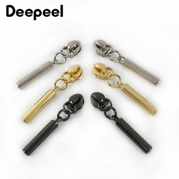 

5/10pcs 5# zipper slider for nylon zip jacket coat bag zippers head puller repair kit diy clothing sew zips accessory parts & accessories, Black