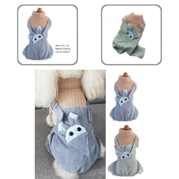 

dog apparel casual cozy teddy winter jumpsuit thickening clothes non-shrink for party