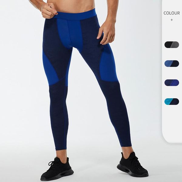 

running pants autumn winter men tights sport comfortable camo training trousers high elastic fitness jogging sportswear, Black;blue