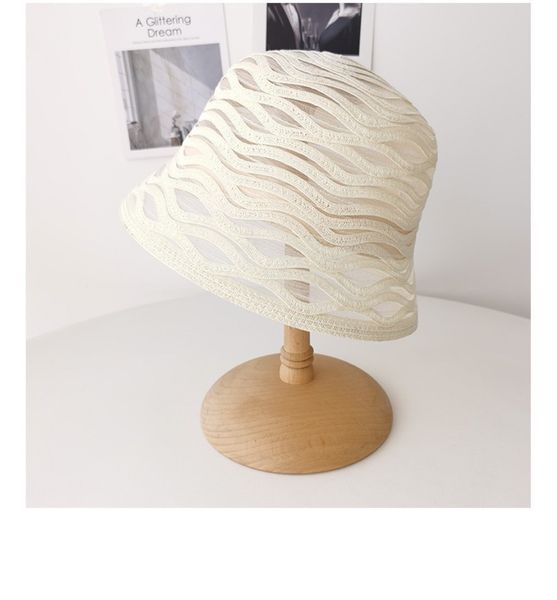 

designer's straight bucket hat women's summer thin hat, Yellow