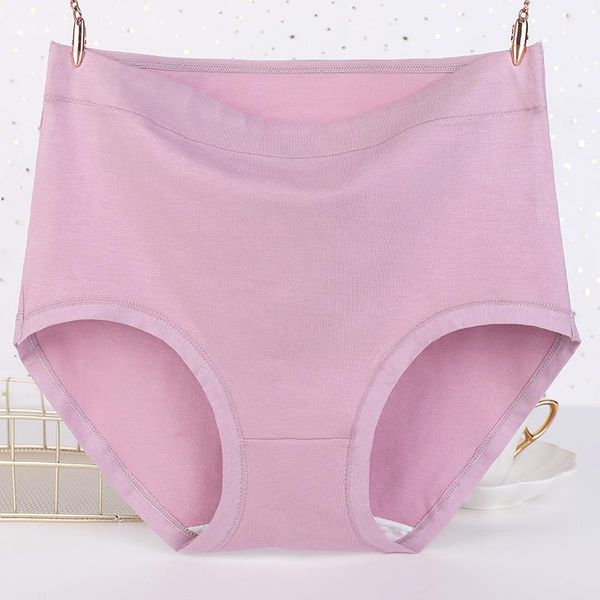 

women's panties abdomen high waist women underwear cotton large size solid color seamless breathable soft lingerie female briefs panty, Black;pink