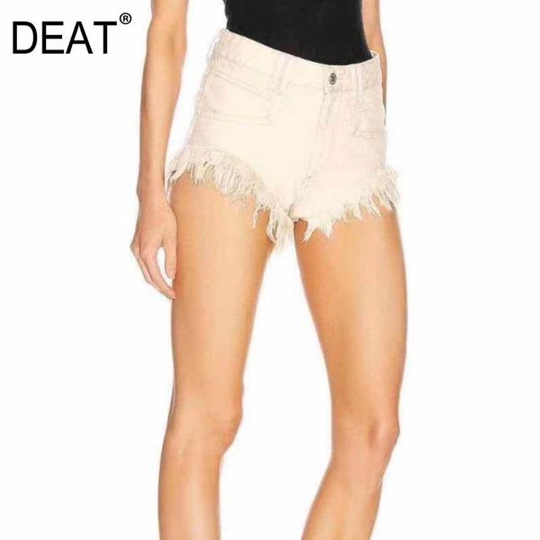 

women's jeans deat 2021 summer fashion women high waist tassels pocket denim shorts female s outfits wm, Blue