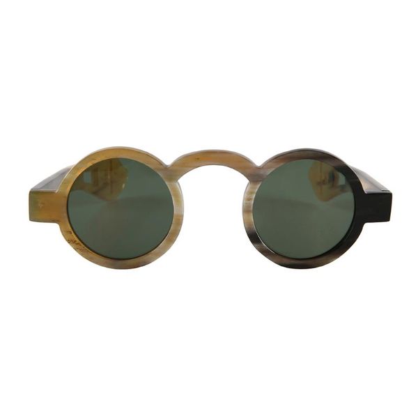 

sunglasses fashion round horn frame arched nose bridge hollowed temples optical spectacles glasses eygglasses eyewear, White;black