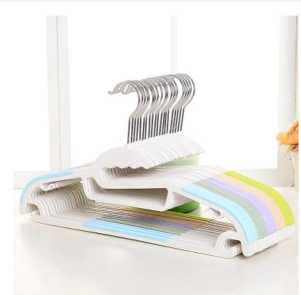 

hangers & racks 10pcs/lot 41cm the dry and wet plastic coat are multi-functional stainless steel