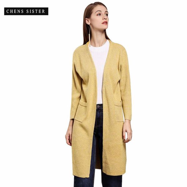 

women's sweaters [chens sister] fashion woman cardigan sweater women button down long sleeve v-neck soft knit autumn, White;black