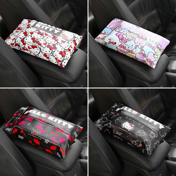 

1pc kitty cat es cute styling tissue box holder car accessories for girls