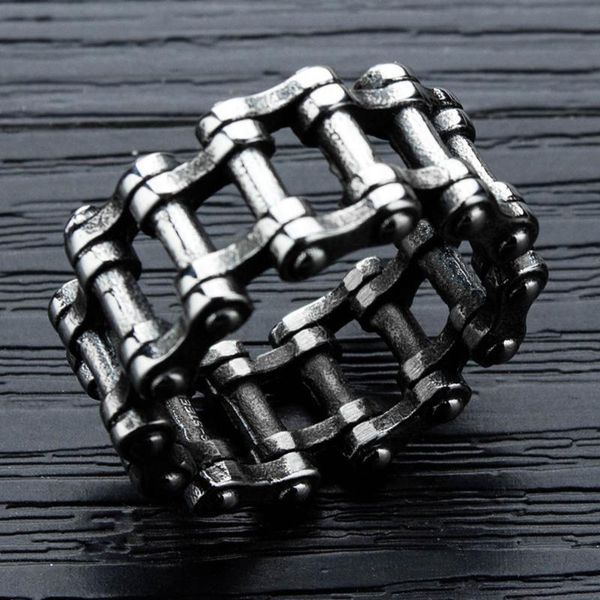 

cluster rings bicycle chain ring man of men locomotive motorcycle multilayer goth jewlery hip hop hawaiian designer hippie jewelry, Golden;silver