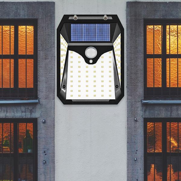 

solar lamps 82led lamp motion sensor detection light human body induction garden pir outdoor wall waterproof